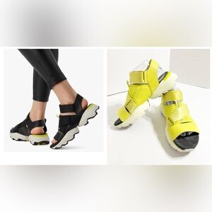 Sorel Kinetic Impact Sandal Bright Bold Yellow
Leather Hook & loop strap closure